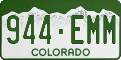 CO license plate 944EMM