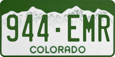 CO license plate 944EMR