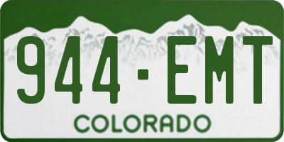CO license plate 944EMT