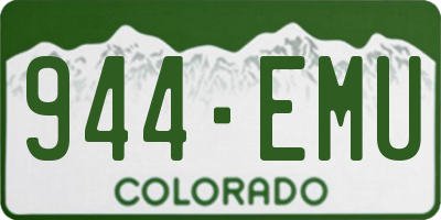 CO license plate 944EMU