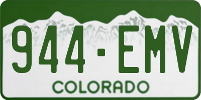 CO license plate 944EMV