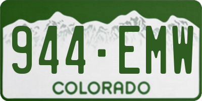 CO license plate 944EMW