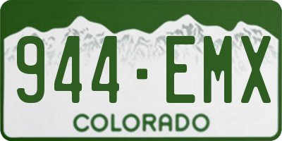 CO license plate 944EMX