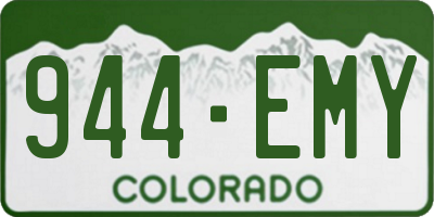 CO license plate 944EMY