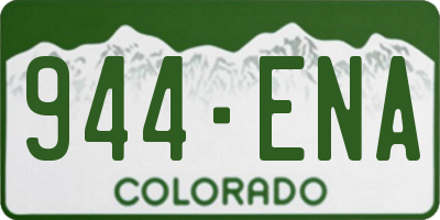 CO license plate 944ENA