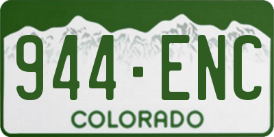 CO license plate 944ENC