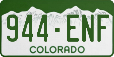 CO license plate 944ENF