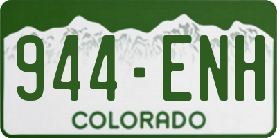 CO license plate 944ENH