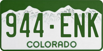 CO license plate 944ENK