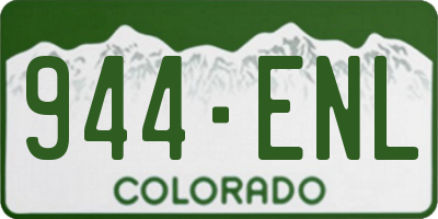 CO license plate 944ENL