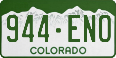 CO license plate 944ENO