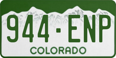 CO license plate 944ENP