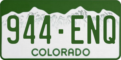 CO license plate 944ENQ