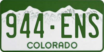 CO license plate 944ENS