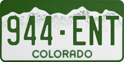CO license plate 944ENT
