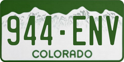 CO license plate 944ENV