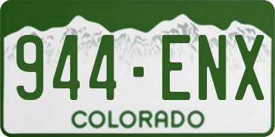 CO license plate 944ENX