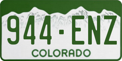 CO license plate 944ENZ
