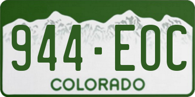 CO license plate 944EOC