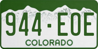 CO license plate 944EOE