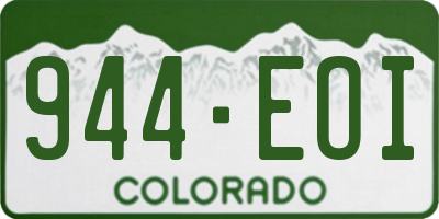 CO license plate 944EOI