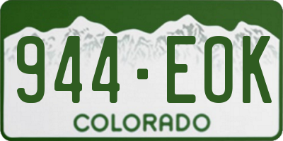 CO license plate 944EOK
