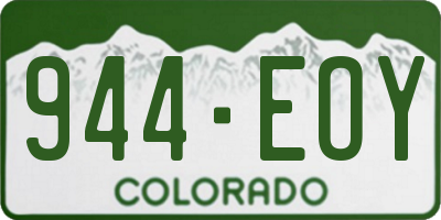 CO license plate 944EOY