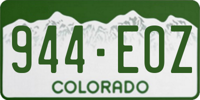 CO license plate 944EOZ