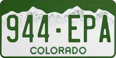 CO license plate 944EPA