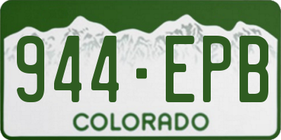 CO license plate 944EPB