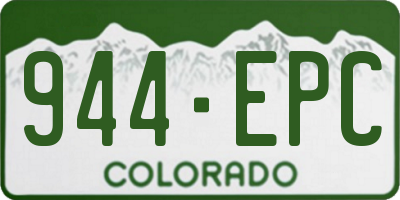 CO license plate 944EPC