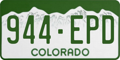 CO license plate 944EPD