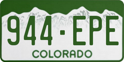 CO license plate 944EPE