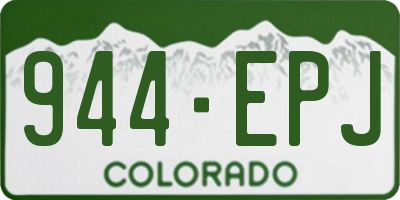 CO license plate 944EPJ