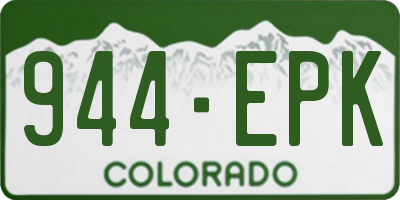 CO license plate 944EPK