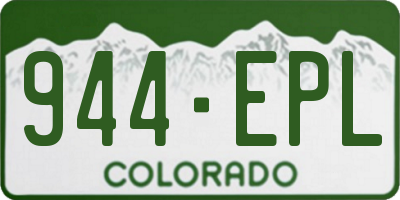 CO license plate 944EPL