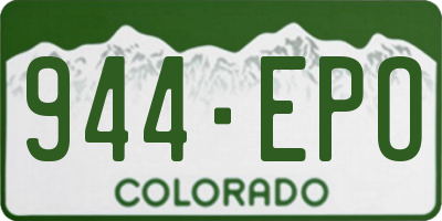 CO license plate 944EPO
