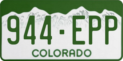 CO license plate 944EPP