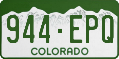 CO license plate 944EPQ