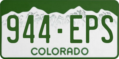 CO license plate 944EPS