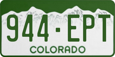 CO license plate 944EPT