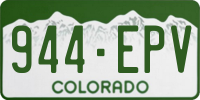 CO license plate 944EPV