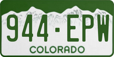 CO license plate 944EPW