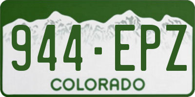 CO license plate 944EPZ