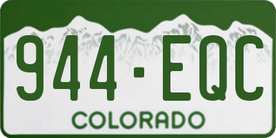 CO license plate 944EQC