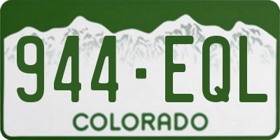 CO license plate 944EQL