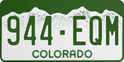 CO license plate 944EQM