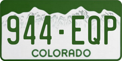 CO license plate 944EQP