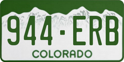 CO license plate 944ERB