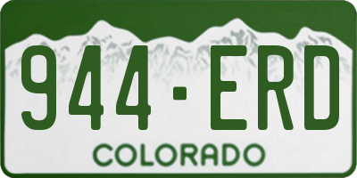 CO license plate 944ERD